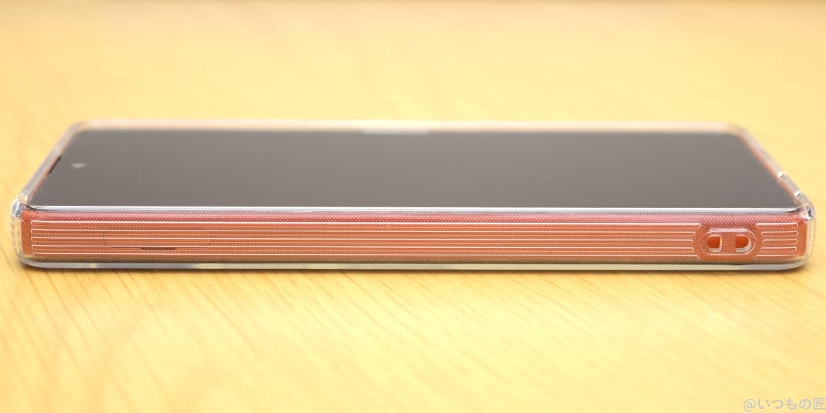 xperia-ace-3-case-side-2 | スマホを検証してみた クリア素材ケースを使用したXperia Ace Ⅲの側面(SIMスロット側)